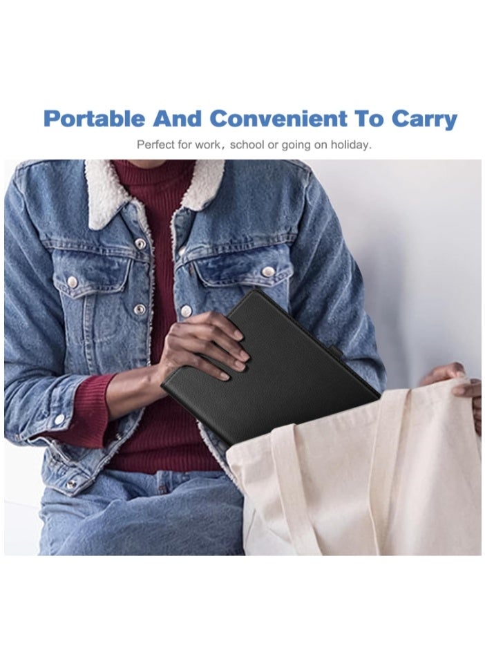 لـ HUAWEI MatePad Pro 12.2 (2024 / 2025) غطاء القضية ،موقف زاوية متعددة + قوس 360 دوار + غطاء واقي رقيق جلدي مقاوم للصدمات ، أسود - Image 5